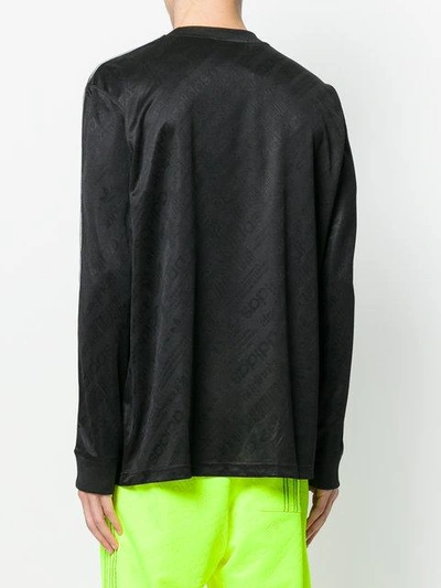 Shop Adidas Originals By Alexander Wang Long-sleeved Soccer T-shirt - Black