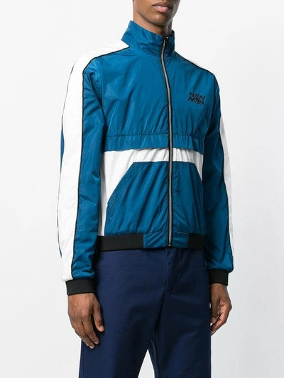 colour-block zipped jacket