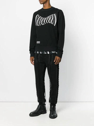 Shop Ktz Seventeen Embroidered Sweatshirt In Black