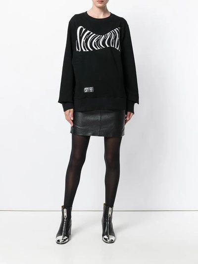 Shop Ktz Seventeen Embroidered Sweatshirt In Black