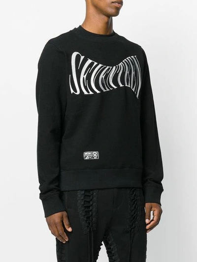Shop Ktz Seventeen Embroidered Sweatshirt In Black