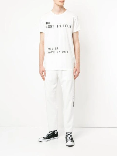 Shop Ports V Slogan Hooded Sweatshirt In White