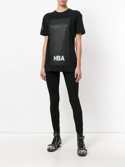 Shop Hood By Air Glitter Box T-shirt - Black