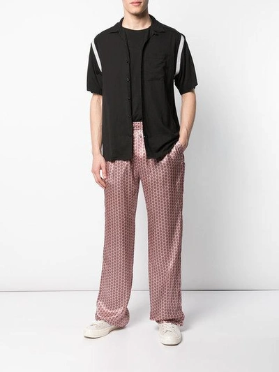Shop Faith Connexion Flared Embroidered Trousers In Pink