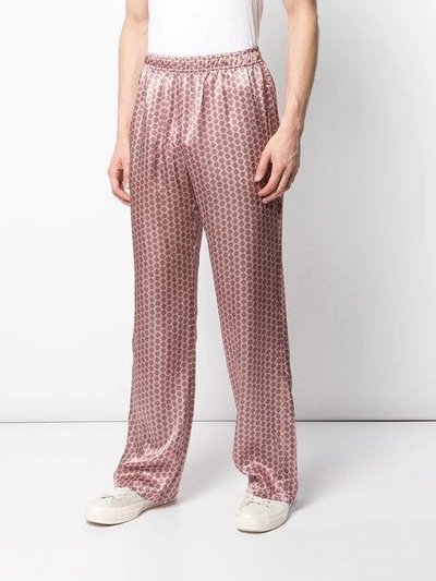 Shop Faith Connexion Flared Embroidered Trousers In Pink