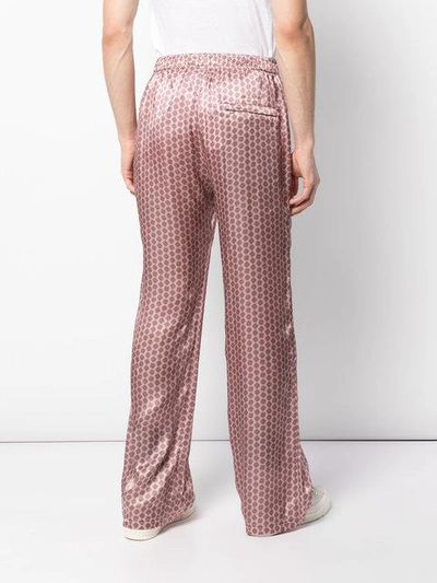 Shop Faith Connexion Flared Embroidered Trousers In Pink