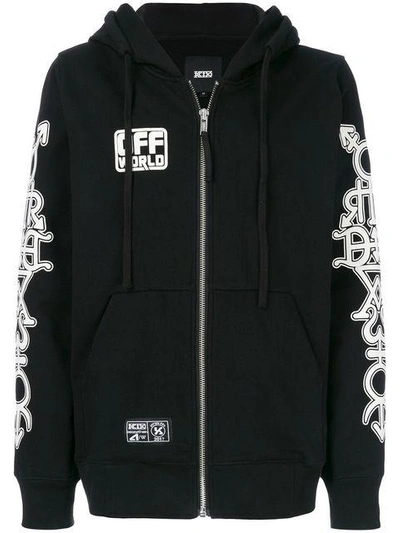 Shop Ktz Masonic Print Hooded Sweatshirt In Black