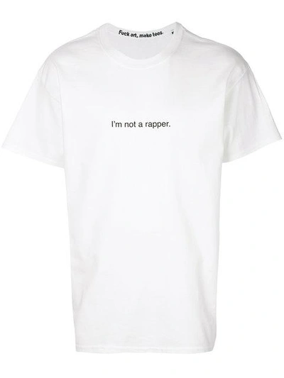 Shop Famt I'm Not A Rapper T-shirt In White
