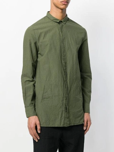 Shop Andrea Ya'aqov Longline Pocket Shirt In Green