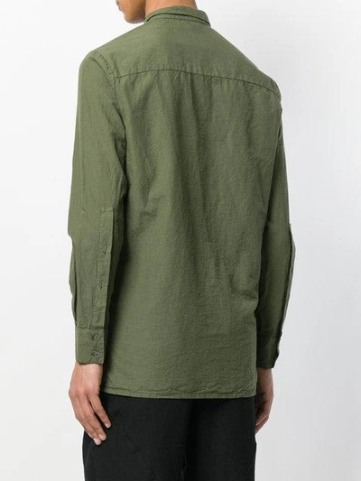 Shop Andrea Ya'aqov Longline Pocket Shirt In Green