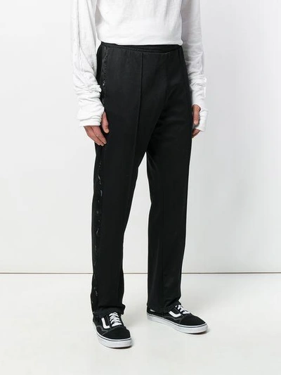 Shop Mjb Marc Jacques Burton Loose Fit Track Trousers In Black