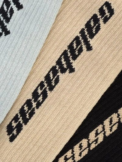 Shop Yeezy Calabasas Socks Set In Black