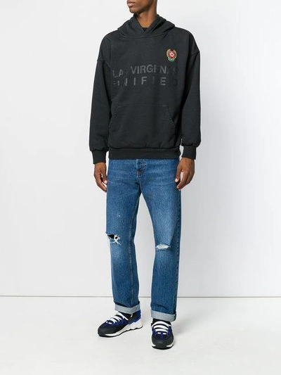 Shop Yeezy Adidas  Season 5 Sweater In Ink Black