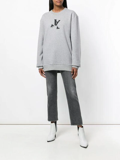 Shop Alyx Printed Sweatshirt In Grey
