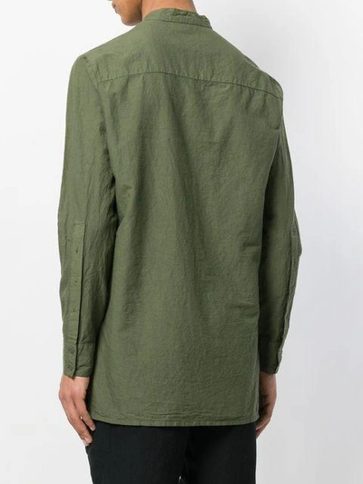 Shop Andrea Ya'aqov Longline Pouch Pocket Shirt In Green