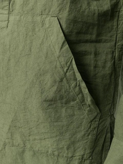 Shop Andrea Ya'aqov Longline Pouch Pocket Shirt In Green