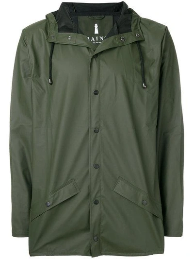 Shop Rains Classic Raincoat In Green