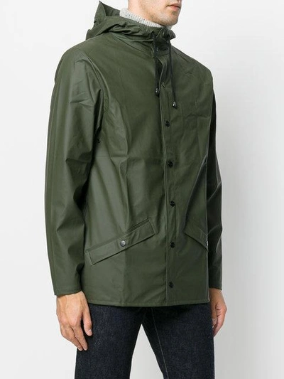 Shop Rains Classic Raincoat In Green