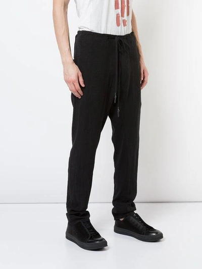 Shop Nude Drawstring Trousers In Black