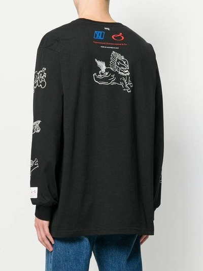 Shop Xander Zhou Longsleeved T-shirt In Black