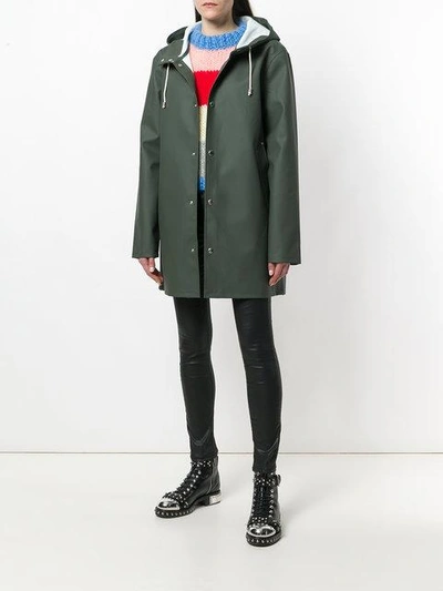 Shop Stutterheim Lightweight Raincoat In Green