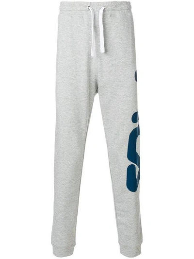 Shop Fila Logo Print Sweat Pants - Grey
