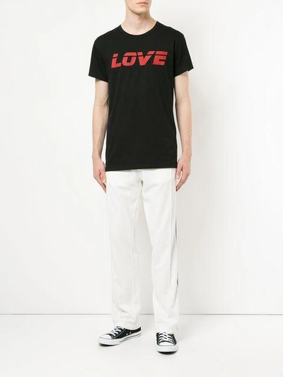 Shop Ports V Love Slogan T-shirt In Black