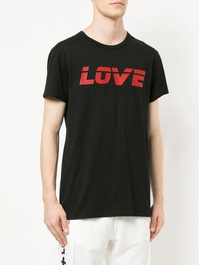 Shop Ports V Love Slogan T-shirt In Black