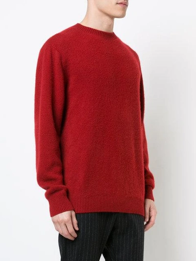 Shop The Elder Statesman Crew Neck Sweater In Red