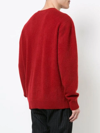 Shop The Elder Statesman Crew Neck Sweater In Red