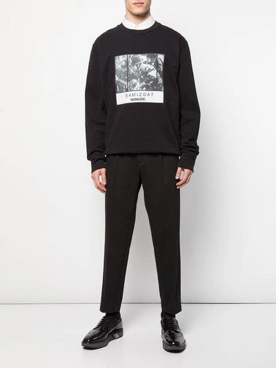 Shop Yang Li Printed Sweatshirt In Black