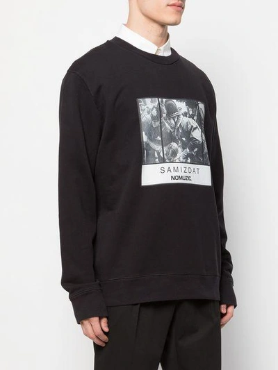 Shop Yang Li Printed Sweatshirt In Black