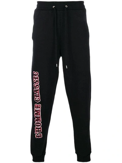 Shop Not Guilty Homme Embroidered Track Pants In Black