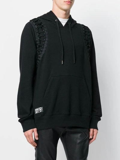 Shop Ktz Lace-up Hoodie - Black