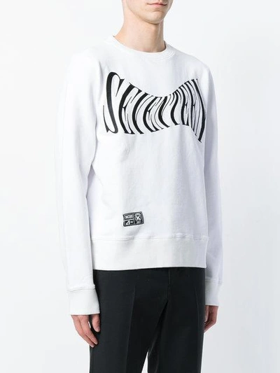 Shop Ktz Seventeen Embroidered Sweatshirt In White