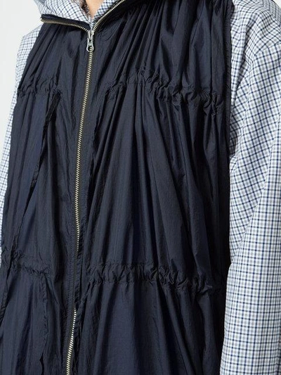 Shop Blindness Oversize Sleeveless Coat In Blue