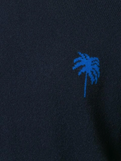 Shop The Elder Statesman Palm Tree Jumper - Blue