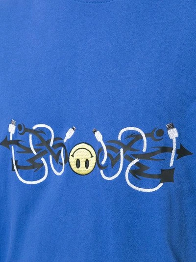 Shop Rochambeau Tribal Smiley Long-sleeved T-shirt - Blue