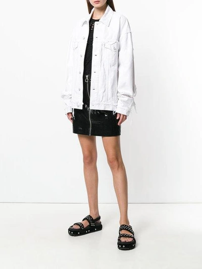 Shop Andrea Crews Classic Denim Jacket - White