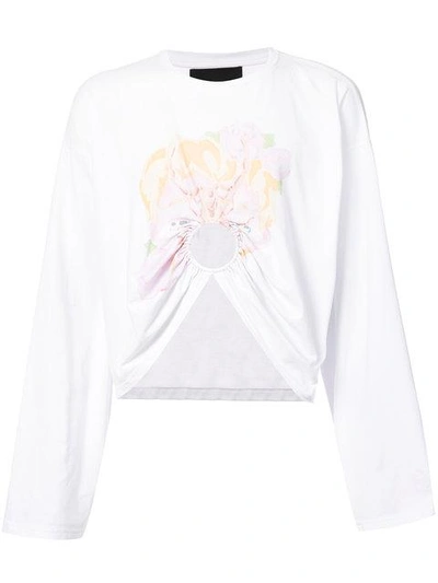 Shop Neith Nyer Manga Cropped Sweatshirt In White