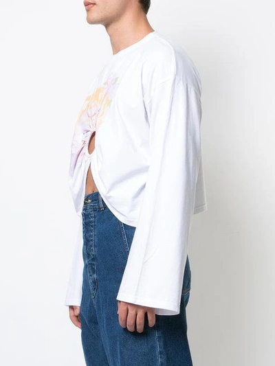 Shop Neith Nyer Manga Cropped Sweatshirt In White