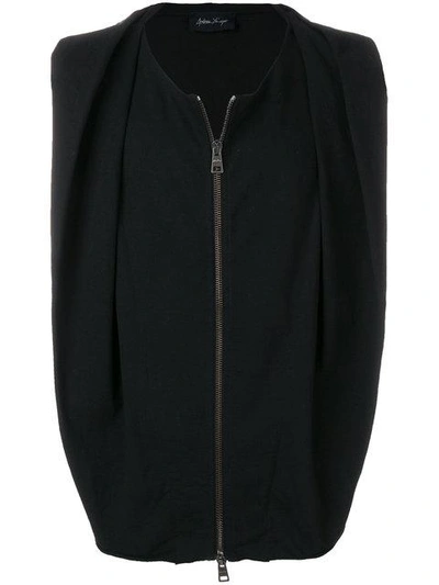 Shop Andrea Ya'aqov Hooded Gilet - Black