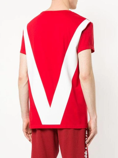 Shop Ports V Colour-block T-shirt In Red