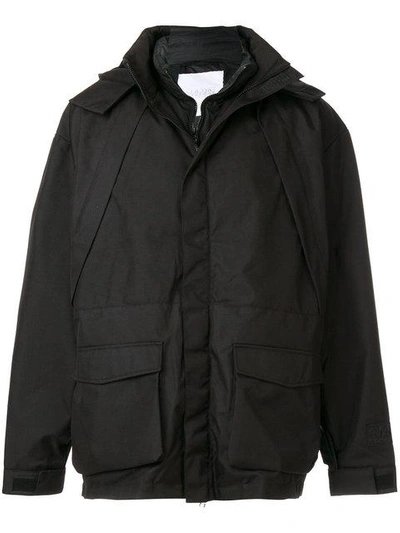 Shop Napa By Martine Rose Layered Padded Jacket - Black