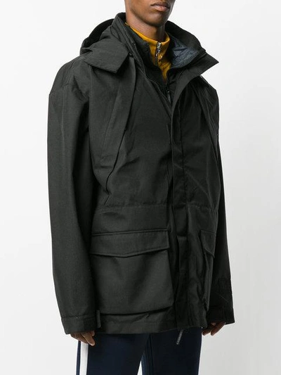 Shop Napa By Martine Rose Layered Padded Jacket - Black