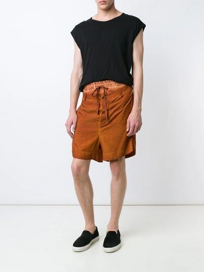 Shop Vivienne Westwood Gold Label Builders Shorts - Orange In Yellow & Orange