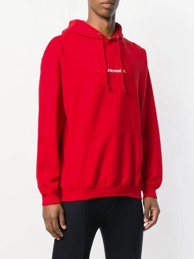 Shop Famt Unloveable Hoodie In Red