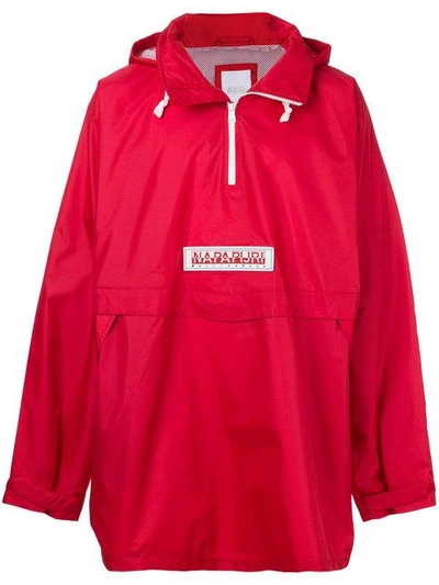 Shop Napa By Martine Rose Logo Rain Jacket In Red