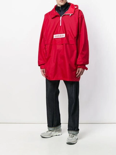 Shop Napa By Martine Rose Logo Rain Jacket In Red