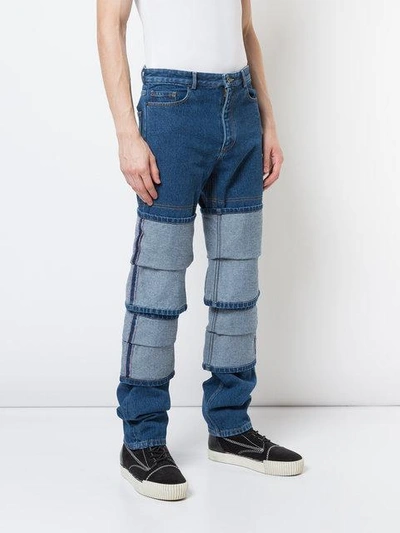 Shop Y/project Y / Project Panel Straight-leg Jeans - Blue